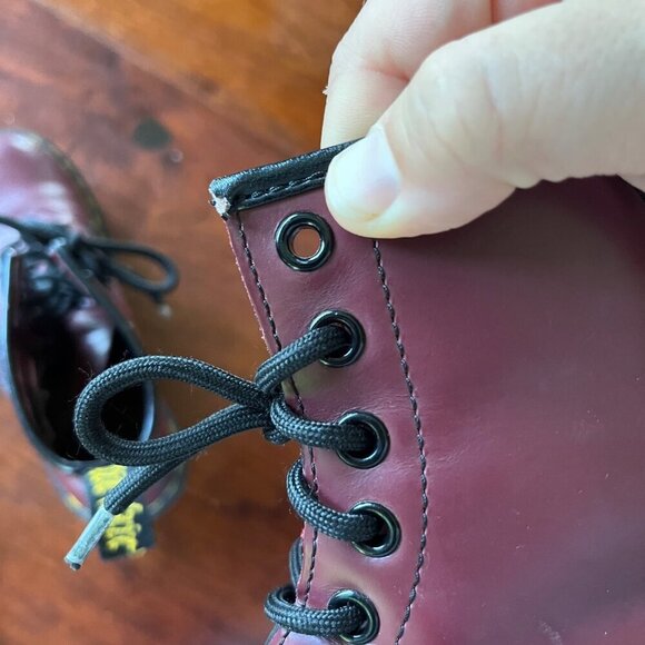Dr.‎ Martens 1460 Cherry Red Leather Boots Size 5 - Picture 3 of 11